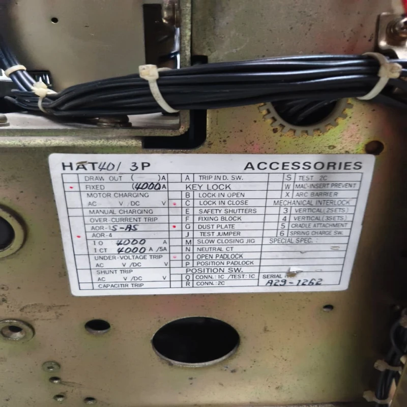 Hyundai HAT40 Air Circuit Breaker ACB | 4000A Low Voltage Air Circuit Breaker | Hyundai Heavy Industries Industrial Power Protection thumbnail 7