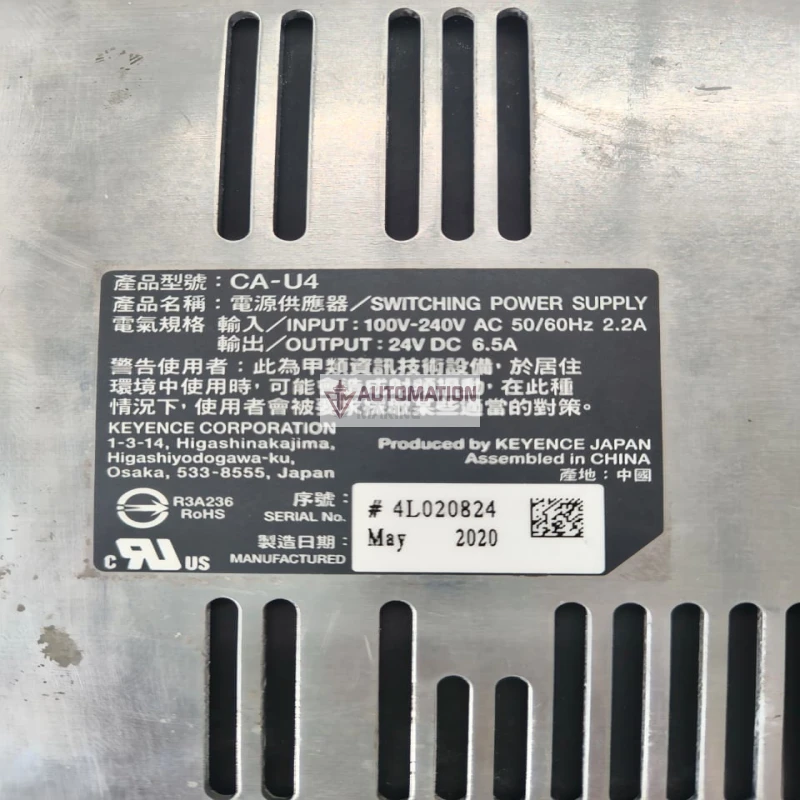 KEYENCE CA-U4 Switching Power Supply, 24V DC 6.5A, 156W, 100-240V AC Input thumbnail 8