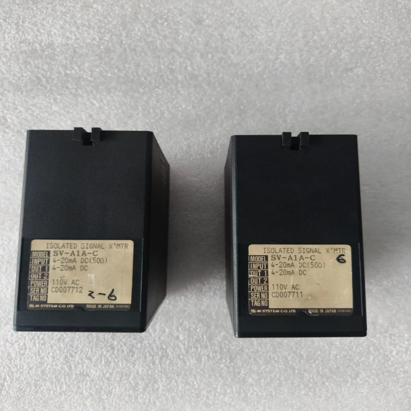 M-SYSTEM SV-A1A-C Isolated Signal Transmitter 4-20mA DC Input / Dual 4-20mA DC Output 110V AC thumbnail 5