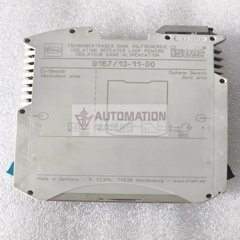 R. STAHL 9167/13-11-00 ISOLATING REPEATER – Loop-Powered Ex i Signal Isolator, 1-Channel, 25V, 99mA thumbnail 6