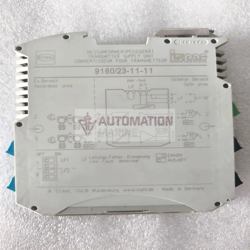R. STAHL iSpac 9160/23-11-11 Intrinsic Safety Transmitter Supply Unit – 2-Channel Ex i Isolator, 0/4–20 mA HART thumbnail 5