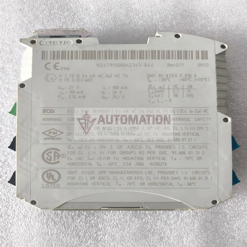 R. STAHL iSpac 9160/23-11-11 Intrinsic Safety Transmitter Supply Unit – 2-Channel Ex i Isolator, 0/4–20 mA HART thumbnail 6