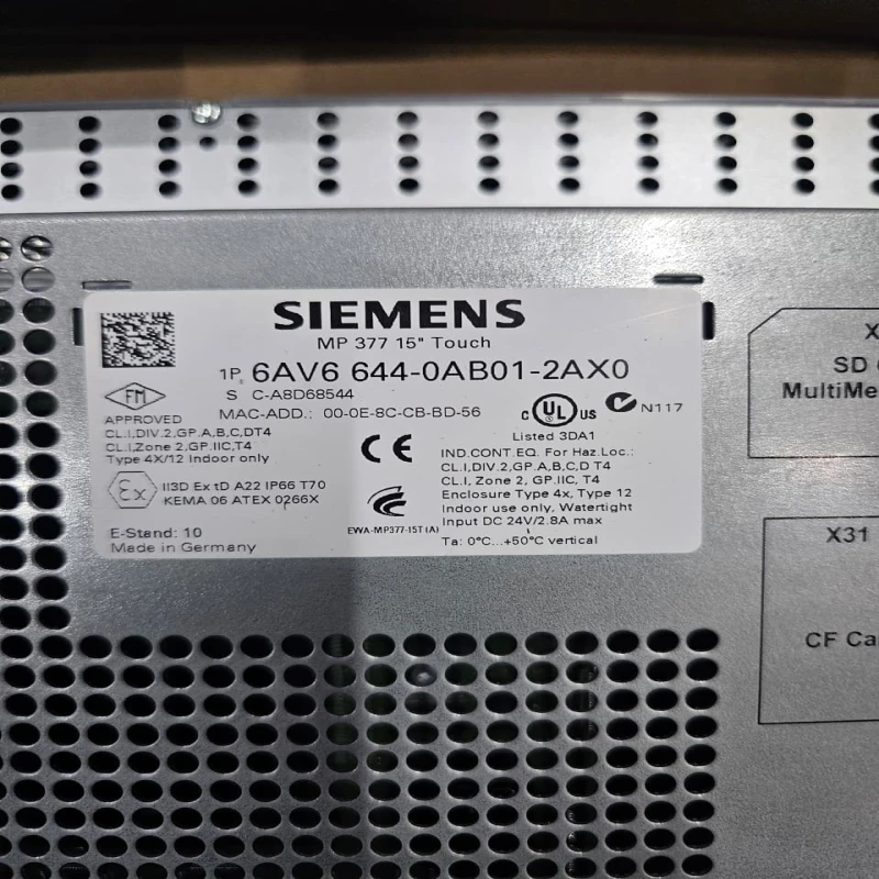 Siemens MP377 15 Inch Touch HMI Operator Panel 6AV6644-0AB01-2AX0 | SIMATIC Multi Panel | Industrial Touchscreen HMI thumbnail 3