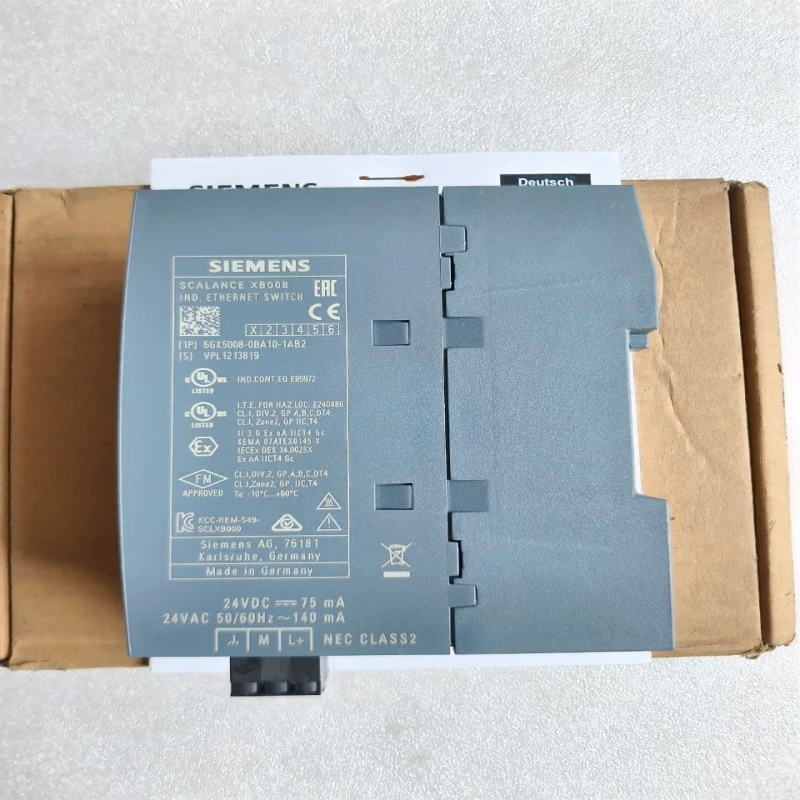 Siemens SCALANCE XB008 Unmanaged Industrial Ethernet Switch 8-Port RJ45 | 6GK5008-0BA10-1AB2 | DIN Rail Mount thumbnail 6