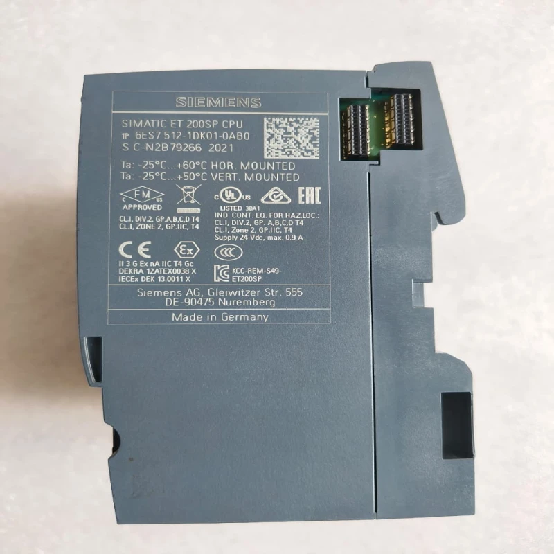 Siemens SIMATIC ET 200SP CPU 1512SP-1 PN Central Processing Unit 6ES7 512-1DK01-0AB0 – PROFINET, Compact Distributed Controller thumbnail 2