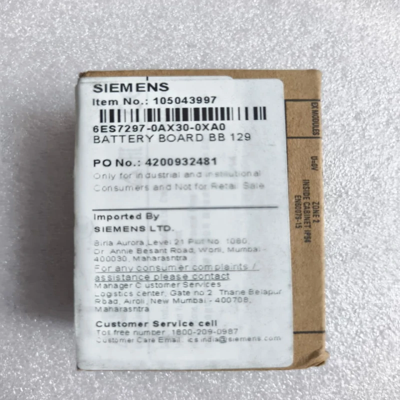 Siemens SIMATIC S7-1200 Battery Board (BB 1297) 6ES7 297-0AX30-0XA0 thumbnail 5
