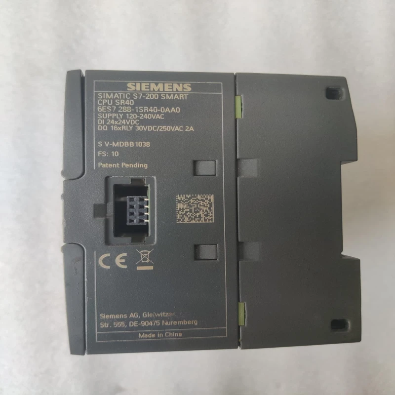 Siemens SIMATIC S7-200 SMART CPU SR40 PLC – 6ES7 288-1SR40-0AA0, 24DI/16DO Relay, 2AI/2AO, Ethernet, Expandable Micro PLC thumbnail 2