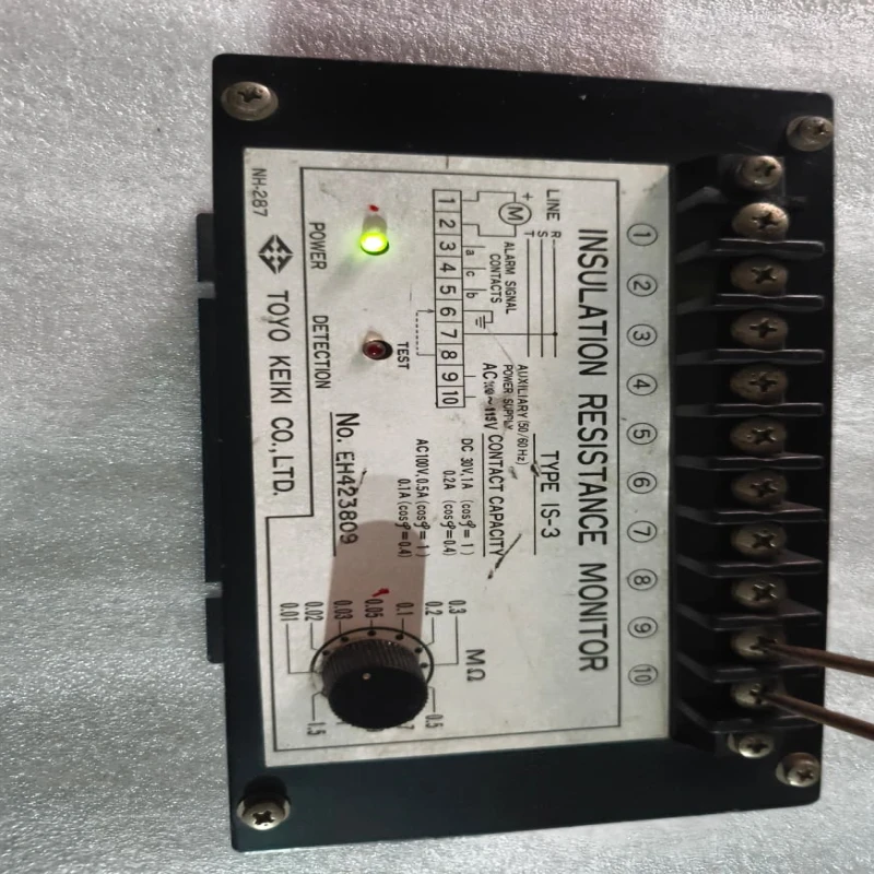Toyo Keiki IS-3 Insulation Resistance Monitor | Industrial Ground Fault Monitoring Relay | Adjustable 0.01–1.5 MΩ | AC 115V thumbnail 2