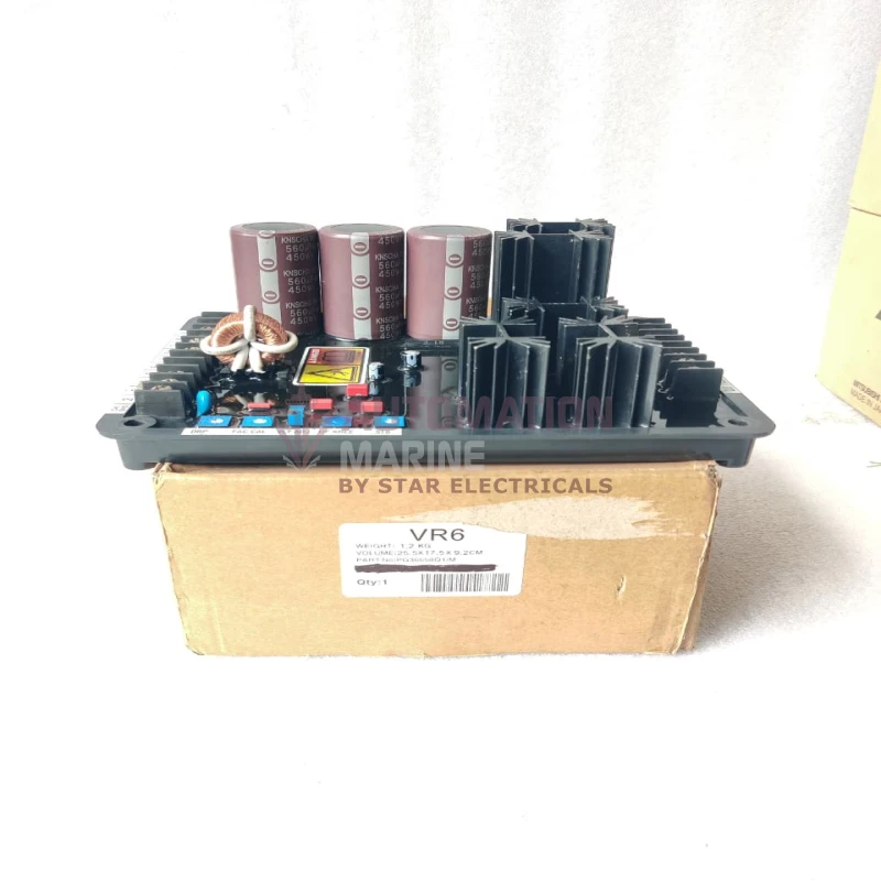 VR6 202-8634 Automatic Voltage Regulator (AVR) – 65 VDC 12A, 180–280 VAC, 1/3 Phase Generator Voltage Regulator thumbnail 3