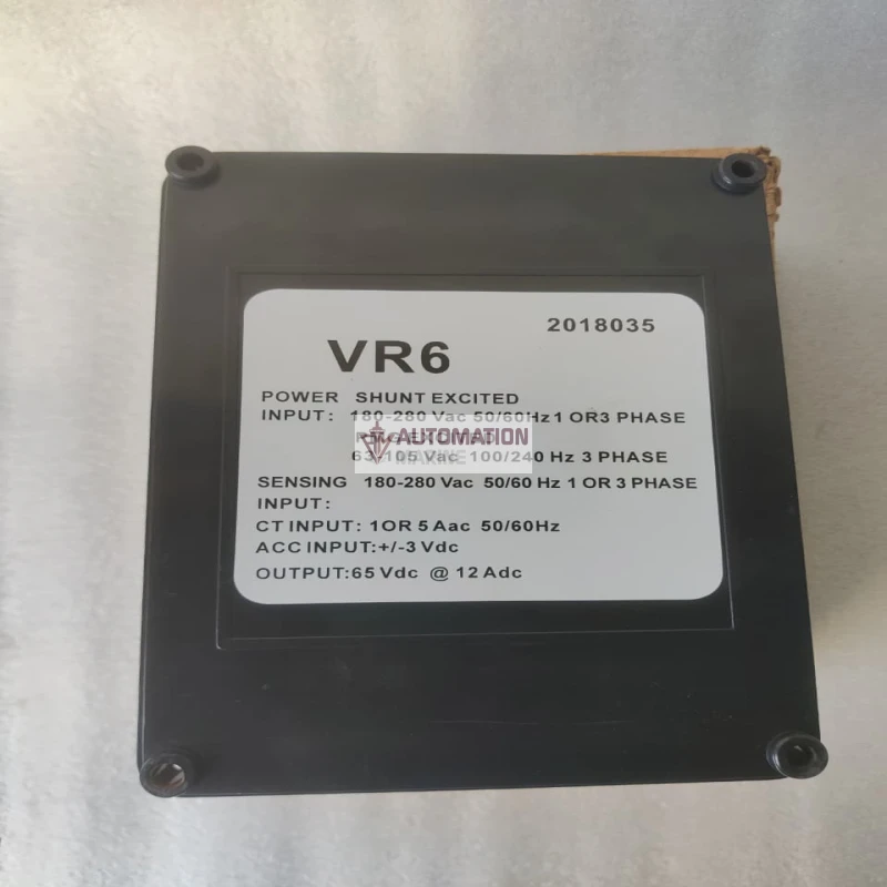 VR6 Automatic Voltage Regulator (AVR) – 65 VDC 12A Output, Shunt And PMG Excited, 1/3 Phase Generator AVR 2018035 thumbnail 6