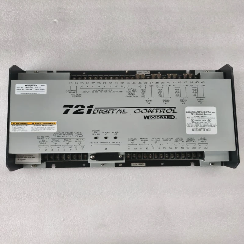Woodward 721 Digital Control 9907-207 Rev. B | Control Assembly 8237-736 Rev. F | Industrial Engine And Generator Governor Controller thumbnail 5