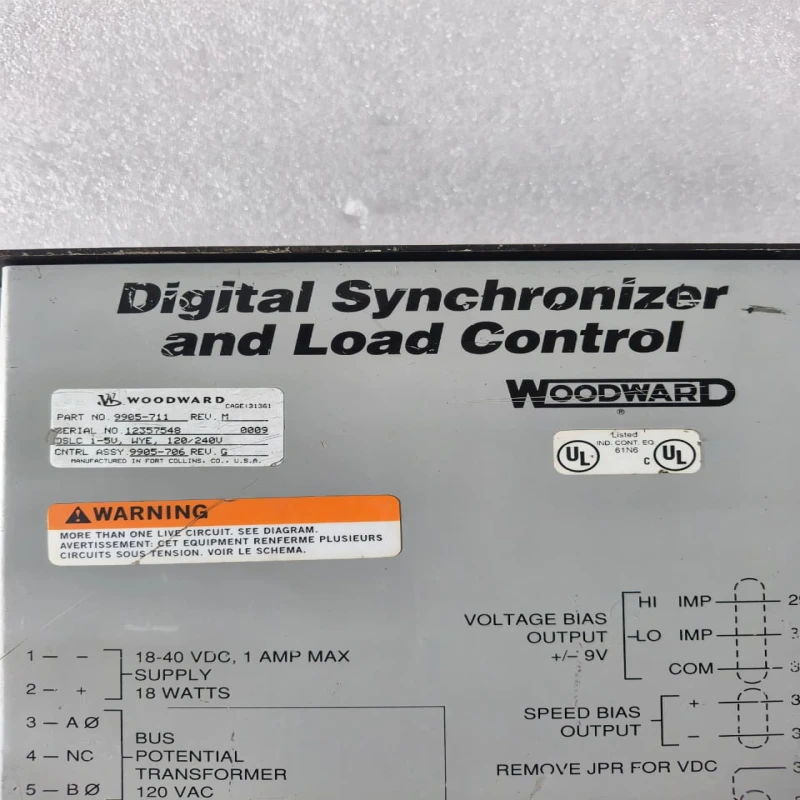 Woodward 9905-711 Digital Synchronizer and Load Control | Generator Synchronizing And Load Sharing Controller | 18-40VDC Industrial Control Module thumbnail 5