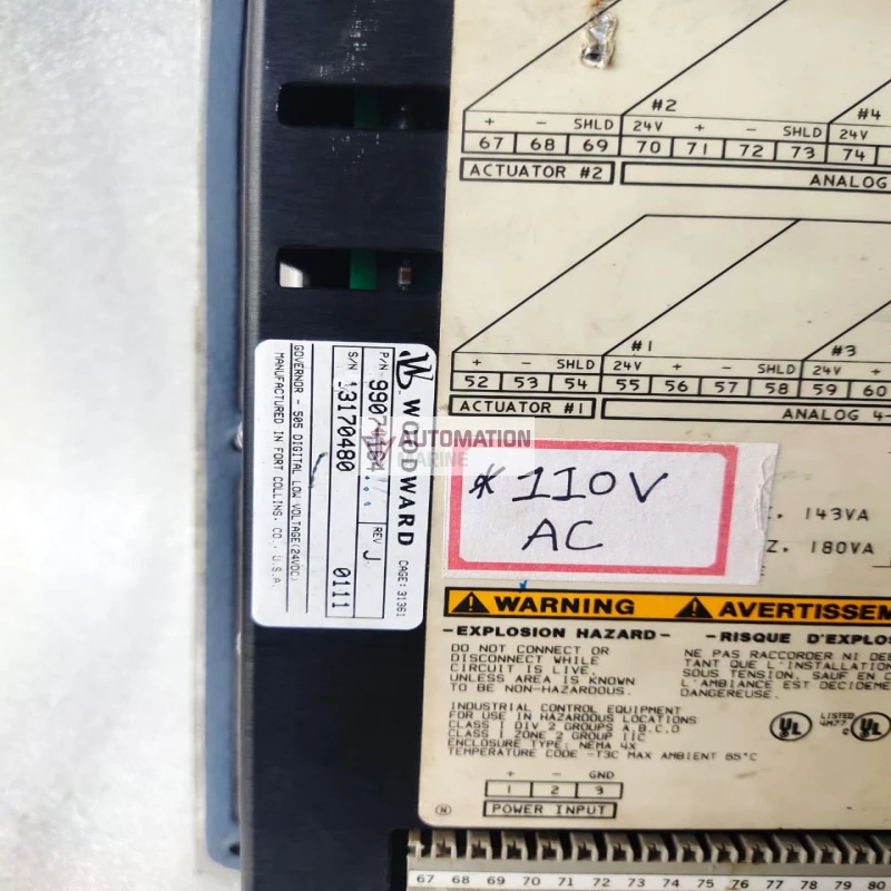 WOODWARD 9907-164 505 Digital Low Voltage Governor Turbine Control | 24VDC | Steam Turbine Controller | Rev J thumbnail 8