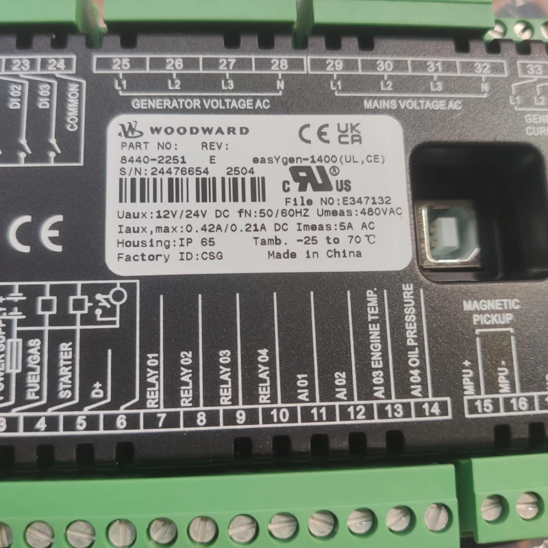 Woodward easYgen-1400 Genset Controller 8440-2251 | Automatic Generator Control Module thumbnail 8