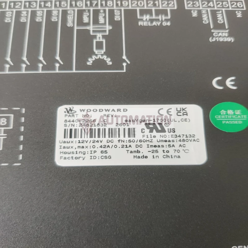 Woodward easYgen-1700 Genset Controller | Part No. 8440-2256 Rev C thumbnail 2