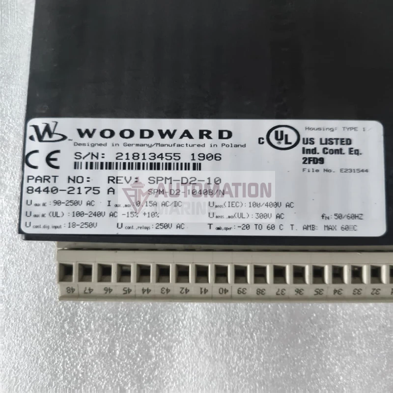 Woodward SPM-D2-10 Synchronizing System Module (Part No: 8444-2175 A) thumbnail 6