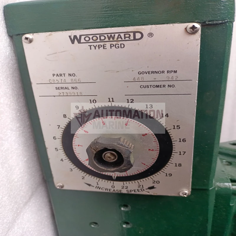 Woodward Type PGD Mechanical-Hydraulic Governor | Part No. C8574 866 (RPM 448–942) thumbnail 4